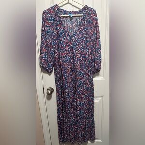 Draper James Martina Popover Dress in Ditsy Floral